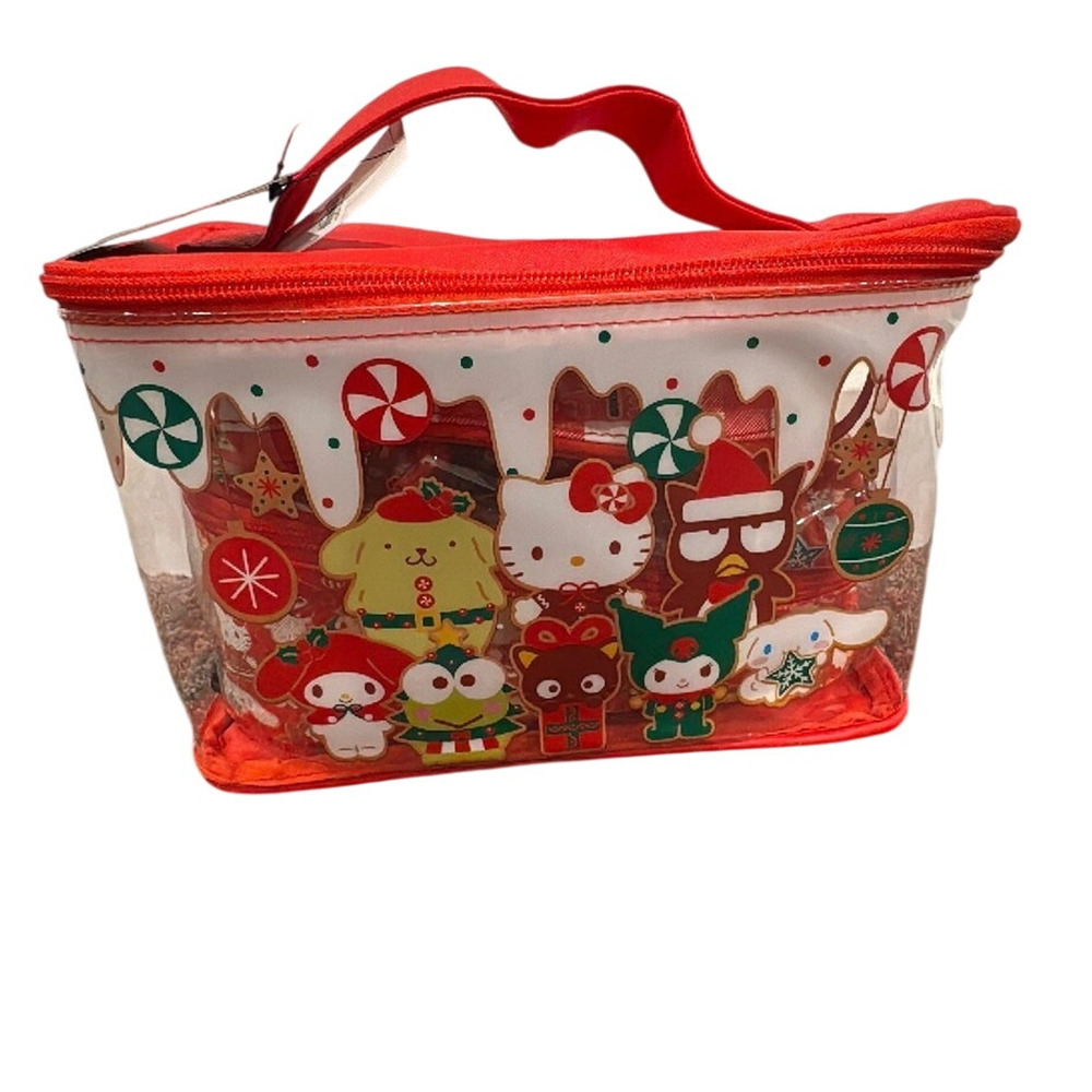 Sanrio Hello Kitty BioWorld Christmas Make Up Bag 4 Piece Set